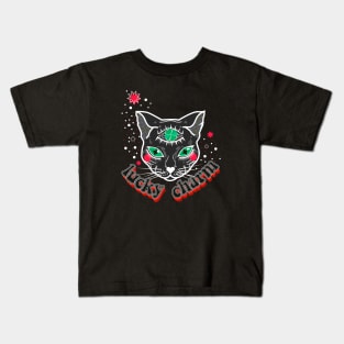 Lucky Charm Black Cat Kids T-Shirt